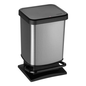 Kvalitní odpadkový koš do kuchyně / chodby / kanceláře, rámeček na uchycení pytle, 20 L, karbon / černá