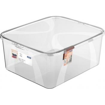 Velký úložný průhledný plastový box do bytu / dílny 19 L, 35x17x42 cm