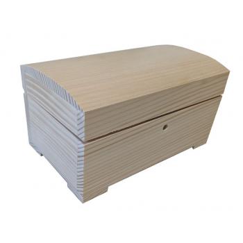 Dřevěná uzamykatelná krabička na drobnosti, masiv, 20x11x12,5 cm