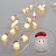 Sada 3 ks světelných řetězů na baterie s vánočními motivy Santa + stromeček + cukrová hůl, 20 led, časovač, 1,9 m