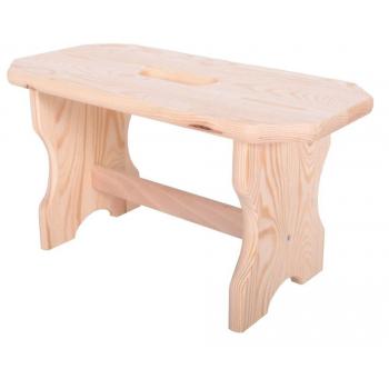 Malá stolička ve venkovském stylu, masivní dřevo borovice nelakovaná, 39x19x21 cm