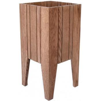 Dřevěný dubový dekorativní obal na květináč venkovní + vnitřní, 25x25x50 cm