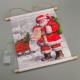 Nástěnný obrázek s vánočním motivem Santa Claus, led osvětlení na baterie, 30x40 cm