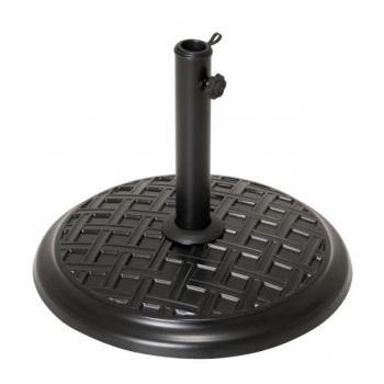 Kulatý černý stojan na slunečník 15 kg, průměr 45 cm