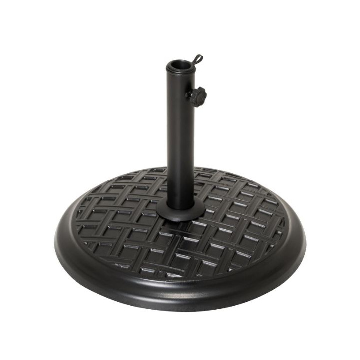 Kulatý černý stojan na slunečník 15 kg, průměr 45 cm
