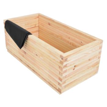 Extra velký dřevěný truhlík na terasu / zahradu / balkon, masiv borovice přírodní, 100x50x40 cm