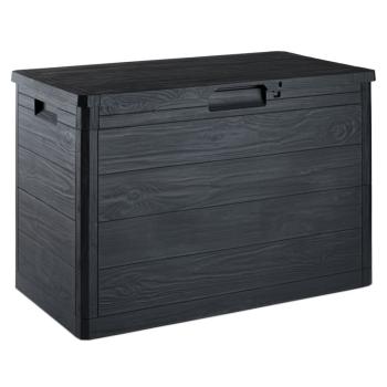 Úložný box na terasu na polstry / hračky / nářadí, grafit, 160 L