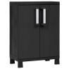 Černá plastová skříňka na nožičkách uzamykatelná venkovní + vnitřní 65x93x37 cm