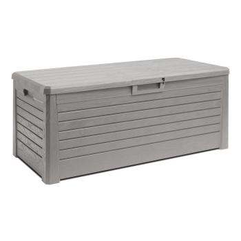Velký zahradní úložný box světle šedý na polstry / hračky / nářadí 550 L