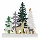 Vánoční svítící dekorace les na baterie s časovačem 20x30 cm