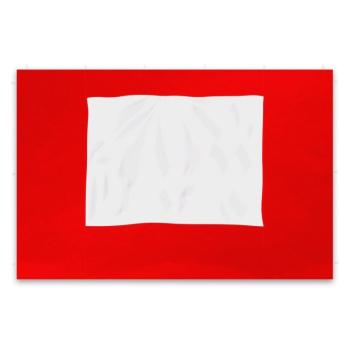 2x boční stěna s oknem červená k párty stanu 3x3 m / k altánu / k pergole, polyester