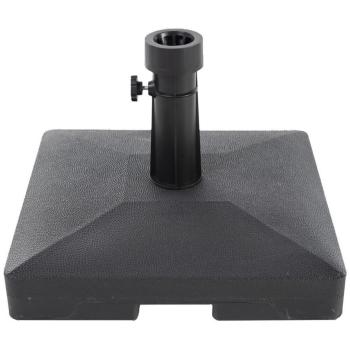 Černý podstavec pro zahradní slunečník beton čtvercový 15 kg