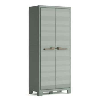 Vysoká voděodolná plastová skříňka na zahradu / do dílny / garáže, 4 police, 80x182x44 cm