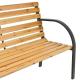 Malá levná venkovní lavička kov dřevo dvoumístná na balkon / terasu / před dům 120 cm