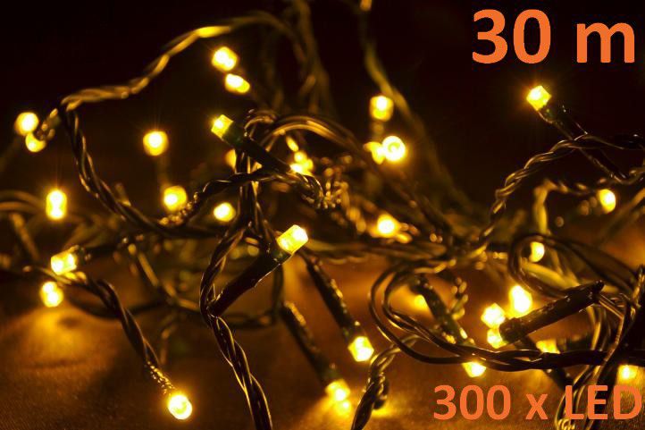 Vánoční LED řetěz venkovní / vnitřní, 300 LED diod, 30 m