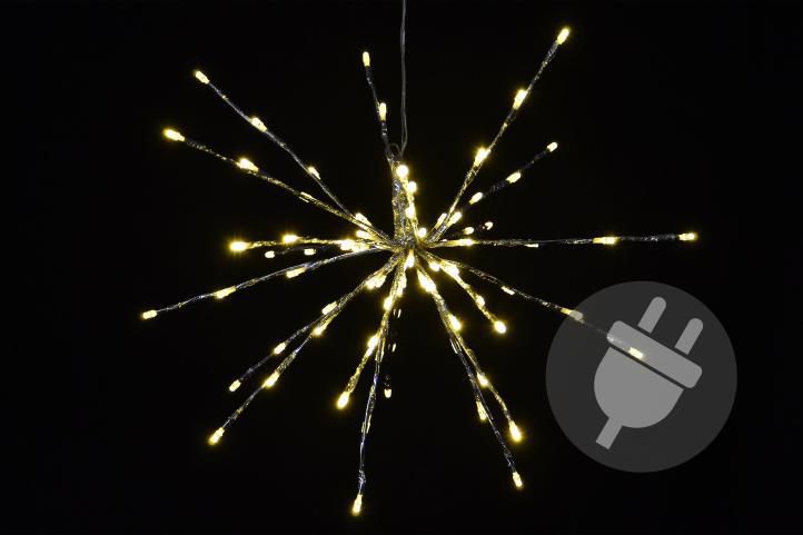 Vánoční světelná hvězda k zavěšení venkovní / vnitřní, 80 LED diod