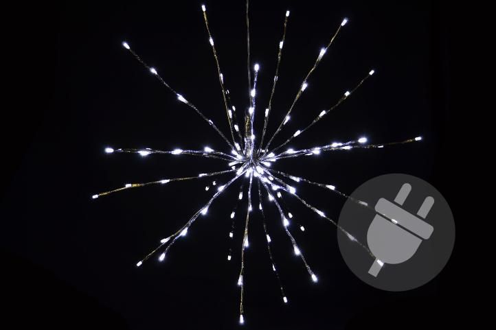 Velká svítící vánoční hvězda závěsná, 120 LED, 60 cm