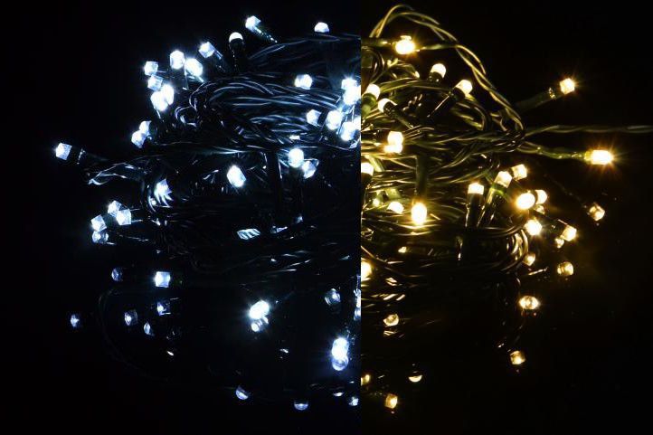 Svítící LED řetěz venkovní / vnitřní, blikající funkce, 19,9 m