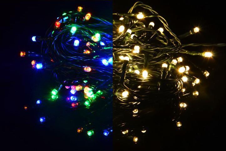 Svítící LED řetěz venkovní / vnitřní, přepínatelné funkce, 3,9 m