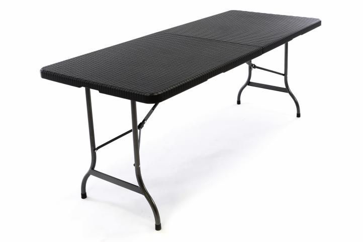 Skládací kempinkový stůl s kufříku, kov / plast