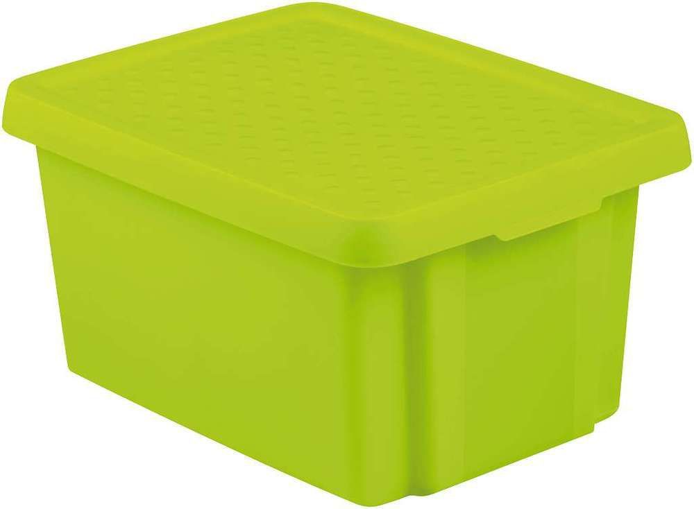 Úložný plastový box s víkem 16 l, zelený
