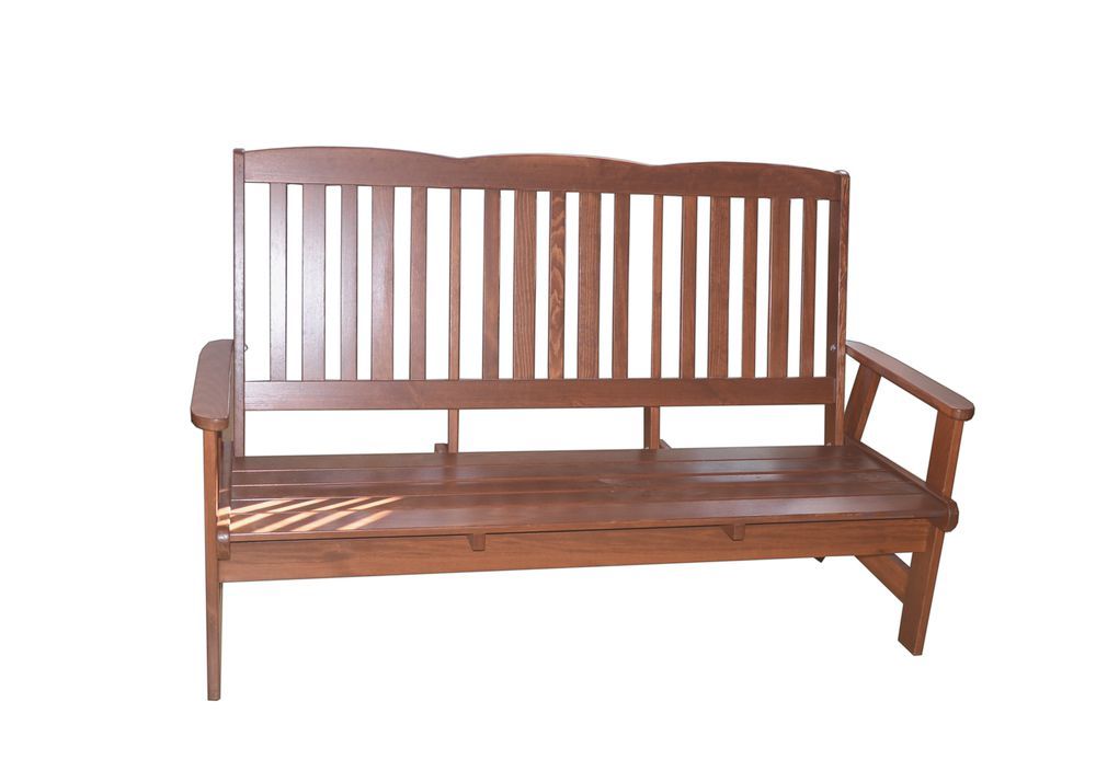 Dřevěná masivní lavice 170 cm, borovicové dřevo- lakované