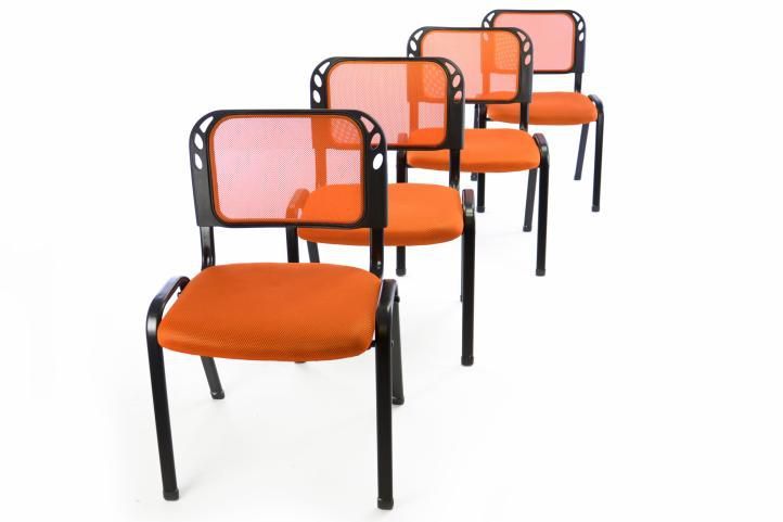 4 ks stohovatelná židle, čekárny / ordinace / konference, oranžová
