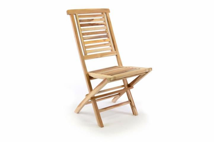 Dřevěná teaková zahradní židle bez područek, masivní dřevo