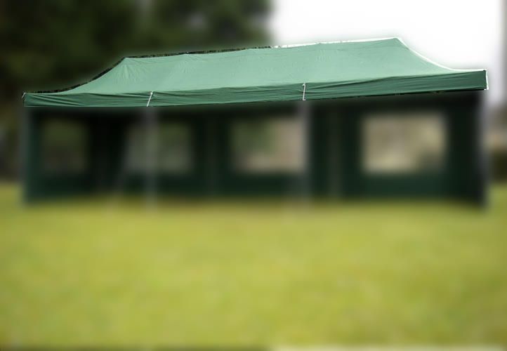 Samostatná střecha pro nůžkové stany 3x9 m, zelená