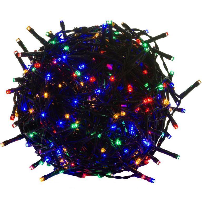 Světelný vánoční řetěz barevný, venkovní / vnitřní, 50 LED, 5 m
