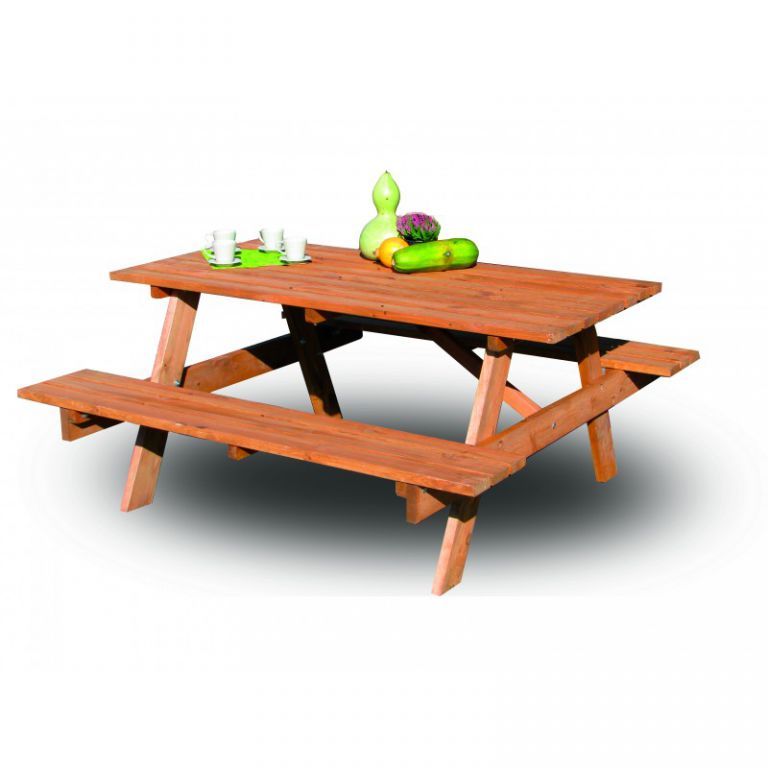 Dřevěný pivní set stůl+ lavice, 160 cm, impregnováno