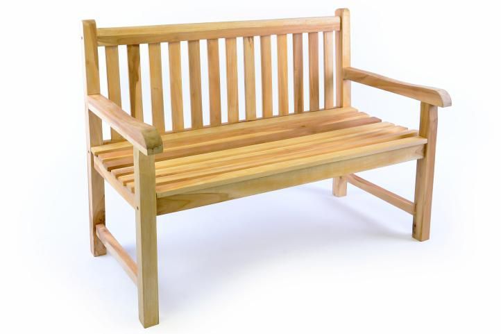 Masivní zahradní lavice pro 2 osoby, tvrdé teakové dřevo, 120 cm