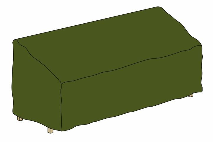 Krycí plachta pro zahradní nábytek- lavice 180x62x90 cm, zelená