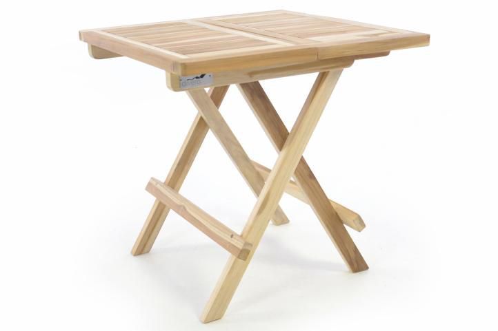 Menší skládací stolek na zahradu / terasu, balkon, teakové dřevo, 50x50 cm