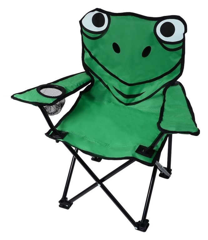 Dětská veselá skládací židlička žabák, na chatu / zahradu, do kempu