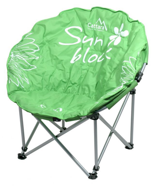 Skládací přenosná židle na terasu / chatu / do kempu, zelená