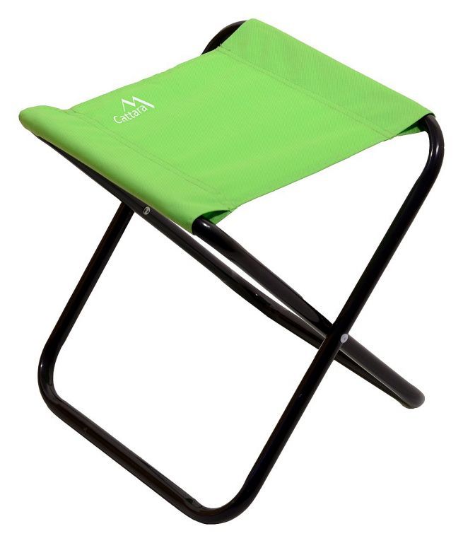 Malá skládací přenosná stolička do kempu / do přírody, zelená