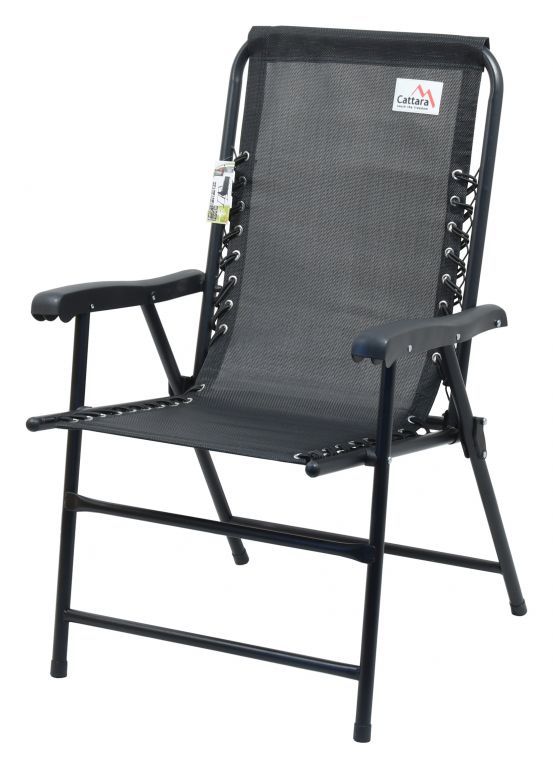 Lehká skládací židle balkonová / zahradní, černá, umělá textilie, do 110 kg