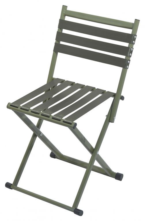Kempovací skládací židlička s opěradlem, bez područek, zelená, do 130 kg