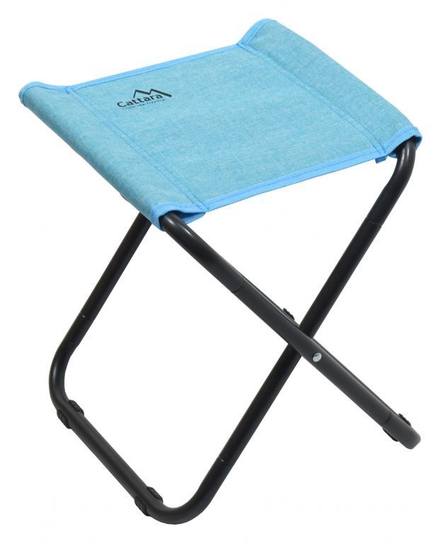 Extra skladná kempovací židlička bez opěrky, modrá, do 90 kg