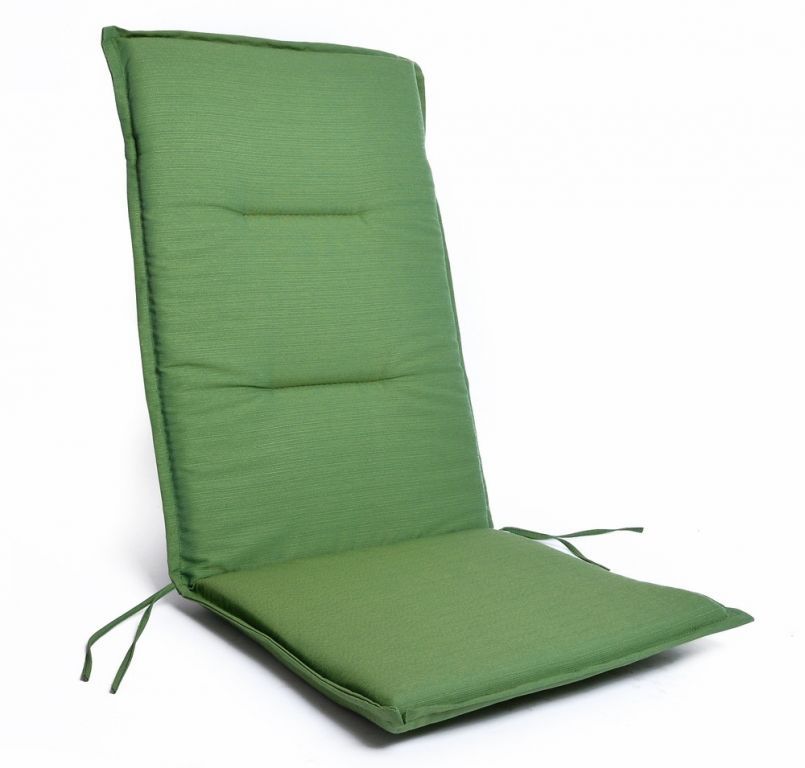 Podsedák na zahradní židli / křeslo s vysokým opěradlem, světle zelený, 119x48,5x5,5 cm