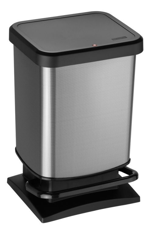 Kvalitní odpadkový koš do kuchyně / chodby / kanceláře, rámeček na uchycení pytle, 20 L, karbon / černá