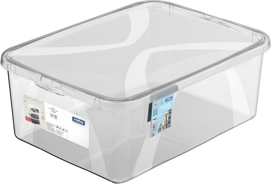 Velký úložný průhledný plastový box do bytu / dílny 10 L, 27x13x36 cm