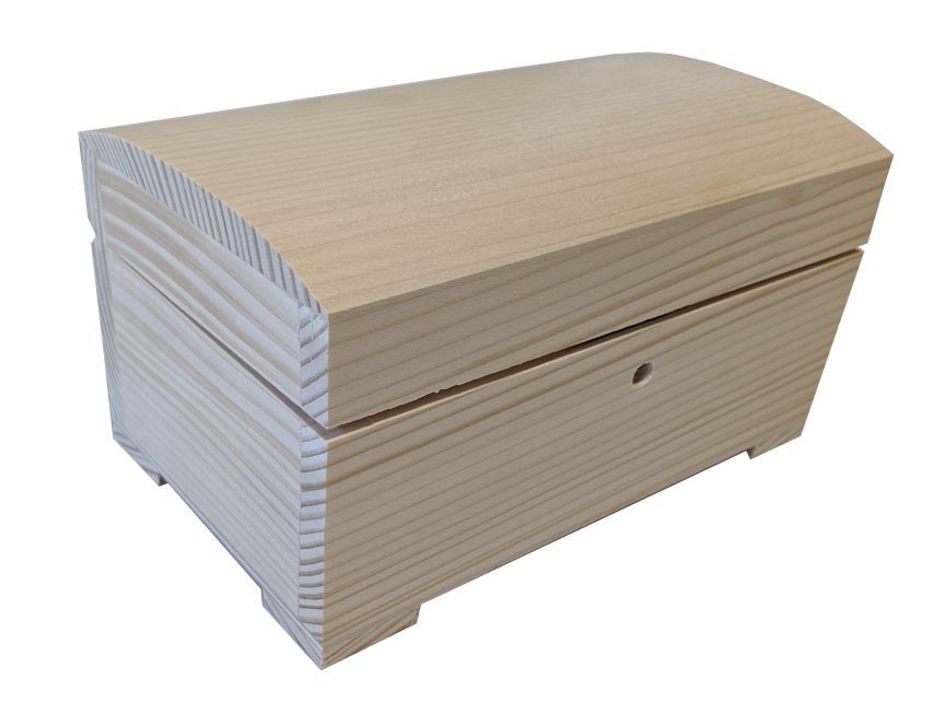 Dřevěná uzamykatelná krabička na drobnosti, masiv, 20x11x12,5 cm