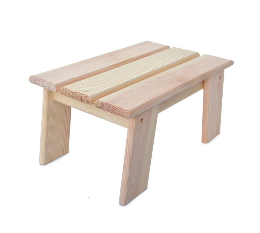 Malá dřevěná stolička bez opěradla masiv borovice 23x35x18 cm