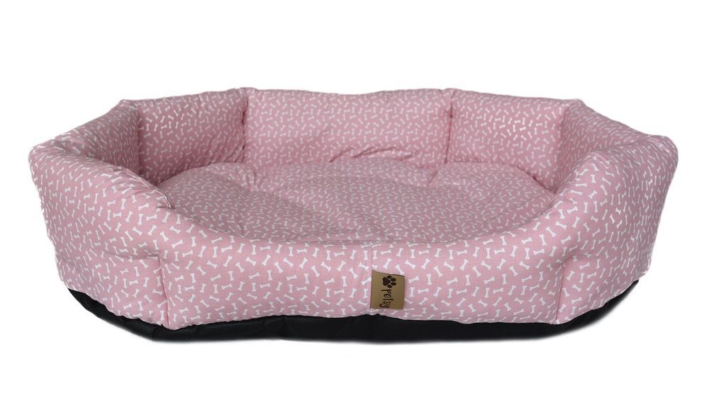 Měkký pratelný pelech pro psy růžový, venkovní + vnitřní, 75x60x17 cm