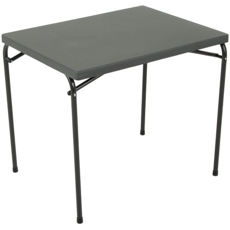 Skládací venkovní stůl malý obdélníkový 60x80 cm do kempu / na chatu, antracit