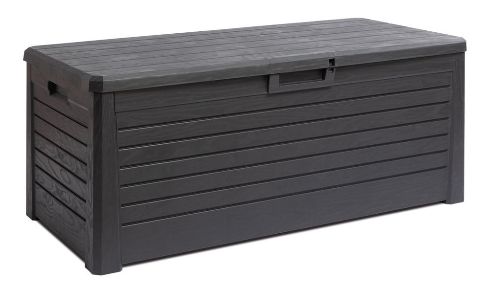 Tmavě šedý úložný box na polstry / nářadí / hračky, venkovní + vnitřní, 550 L